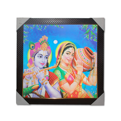 "5 D Radha Krishna Photo Frame -code 455-001 - Click here to View more details about this Product